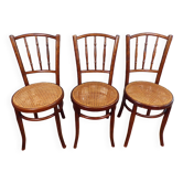 3 Mundus caned bistro chairs