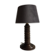 Vintage wood geometric lamp