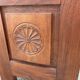Carved wooden storage bench – rustic Savoyard style