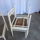 Set of 3 vintage stol kamnik white wooden chair: 1970s scandinavian design