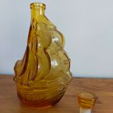 Vintage amber glass bottle