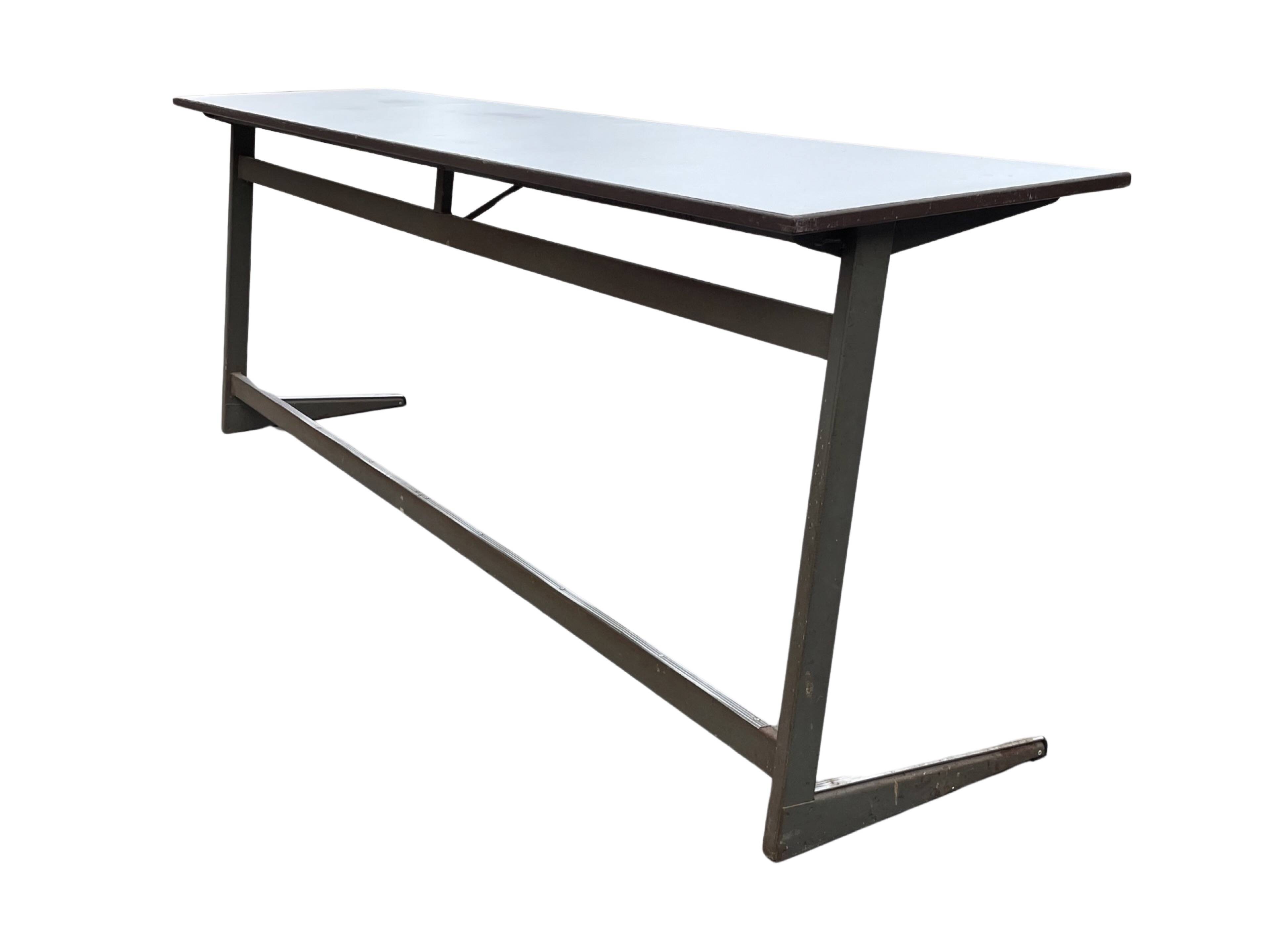 XXL industrial desk, minimalist design from the 50s
