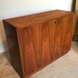 Low vintage blond walnut buffet