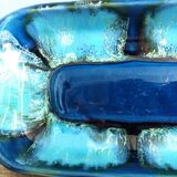 Vallauris stamped pocket emptier in flamed stoneware
