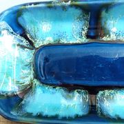 Vallauris stamped pocket emptier in flamed stoneware