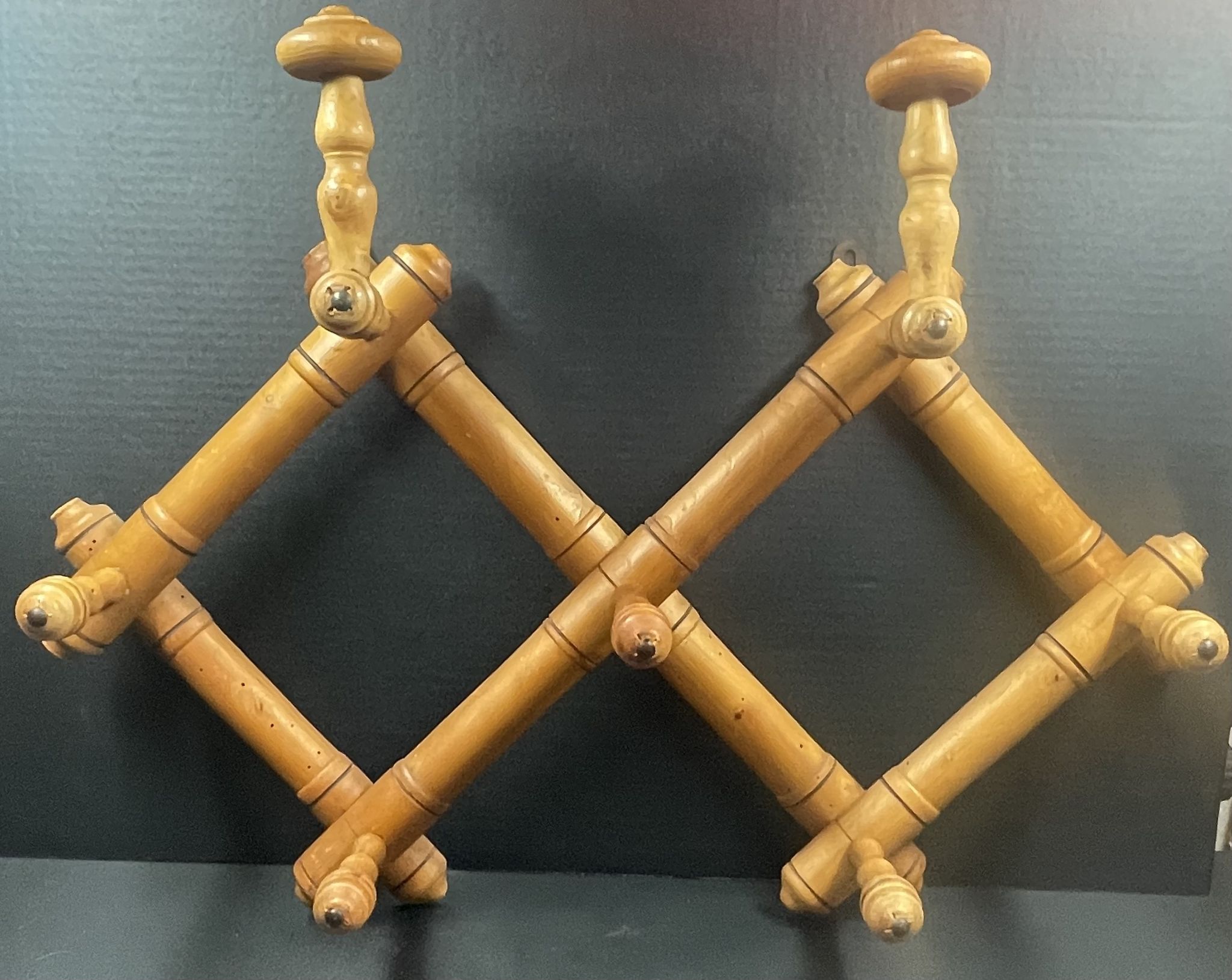 Bamboo imitation wooden coat rack and hat rack