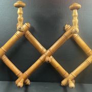 Bamboo imitation wooden coat rack and hat rack