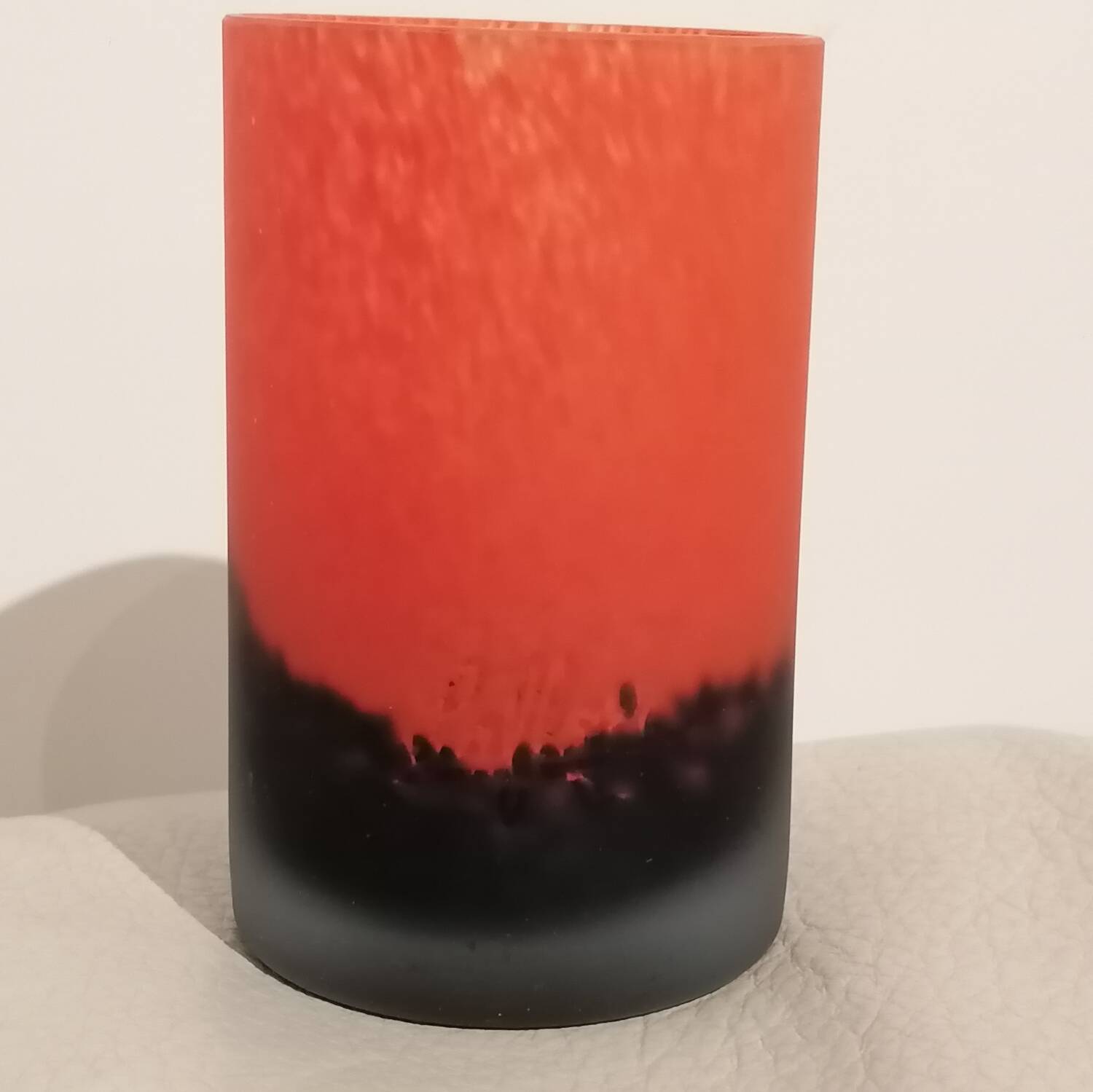 Antique Art Deco pâte de verre vase signed Laflor