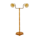 Mid-century organic floor lamp in birch and brass, Sweden, 1950s
