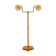 Mid-century organic floor lamp in birch and brass, Sweden, 1950s