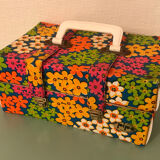Suitcase sewing sewing box learning vintage flower