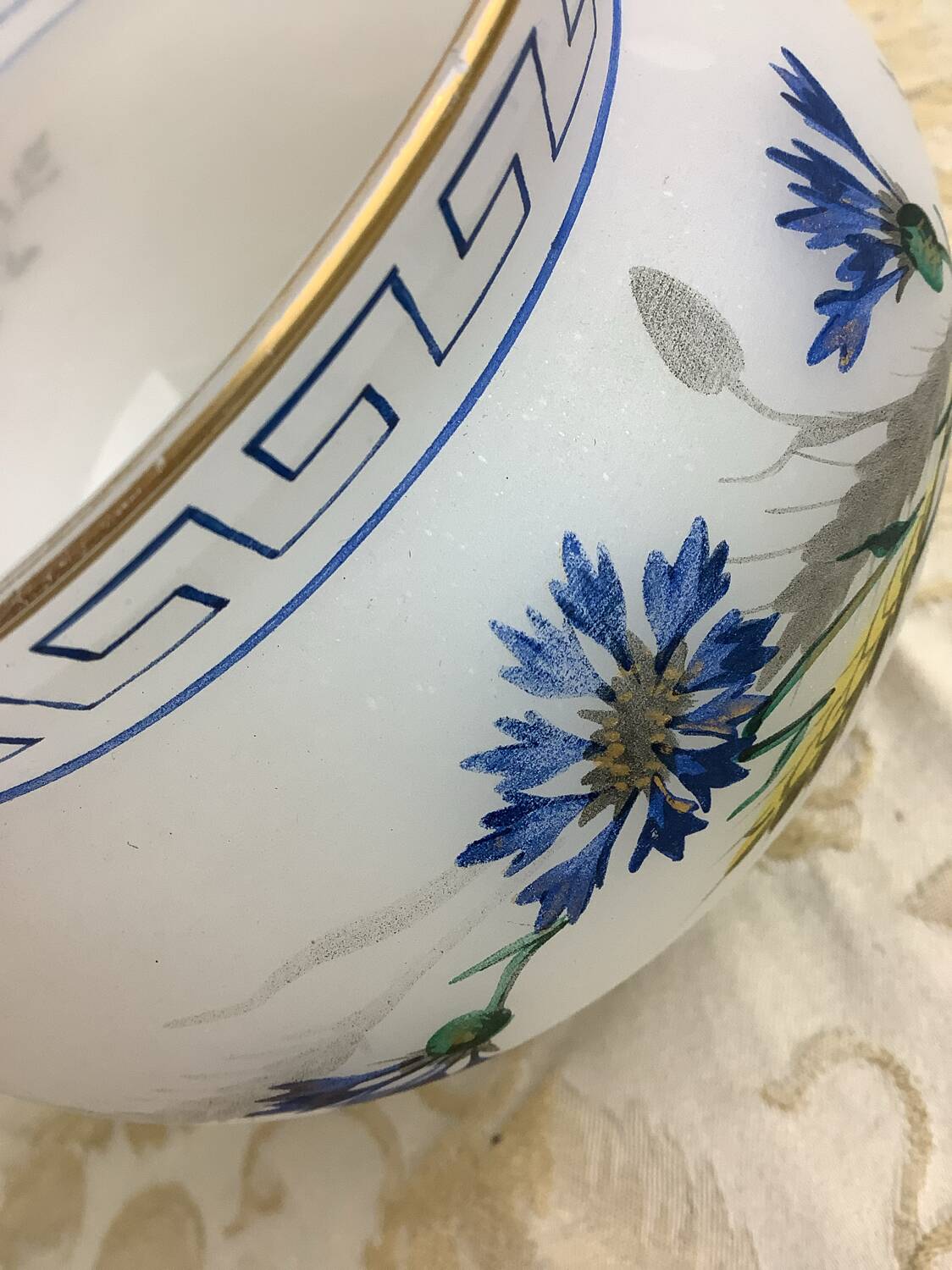 Two opaline glass cups