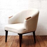 Vintage linen armchair