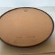 Brown plastic oval mirror made in belgium