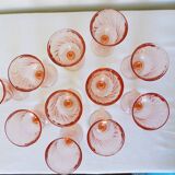 11 verres à pieds Arcoroc Rosaline en verre rose 2106182