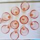 11 Arcoroc Rosaline stemmed glasses in pink glass 2106182