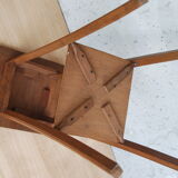 Saddle art deco walnut