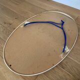 Oval cream plastic mirror