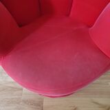 Vintage red hand armchair - 70s