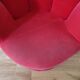 Fauteuil main rouge vintage années 70