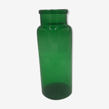 Green glass pharmacy jar