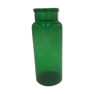 Green glass pharmacy jar