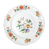 Set of 3 vintage earthenware flat plates "Moulins des Loups" Orchies model from the 1960s
