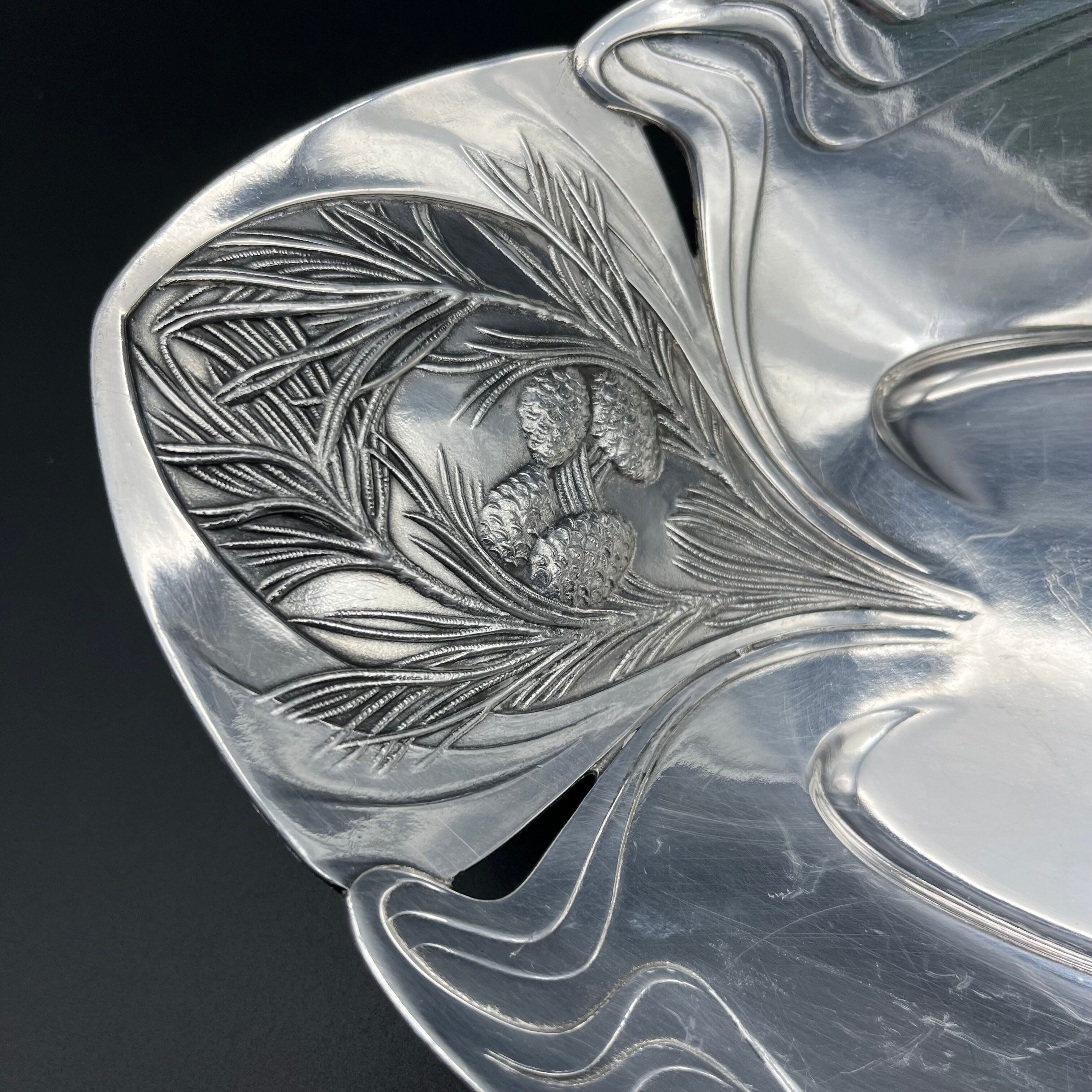 Basket Gallia Christofle in metal silver