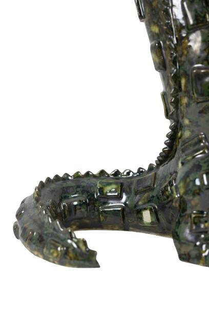 Valérie Courtet. Crocodile carrying hippos. Contemporary.