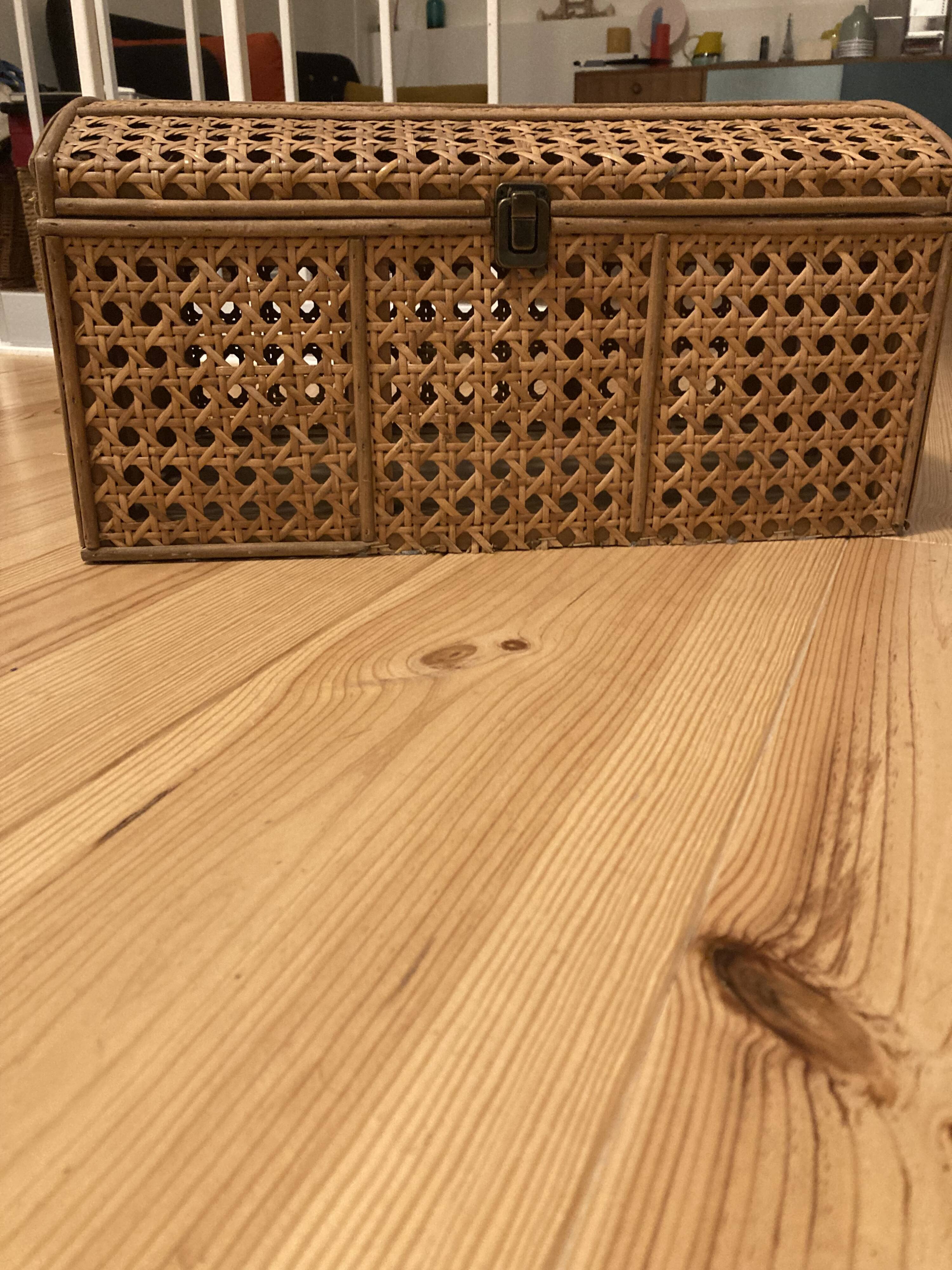 Small cane chest