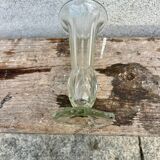Antique tulip vase in moulded glass