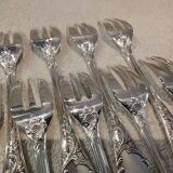 10 silver-plated cake forks by Christofle, Marly pattern