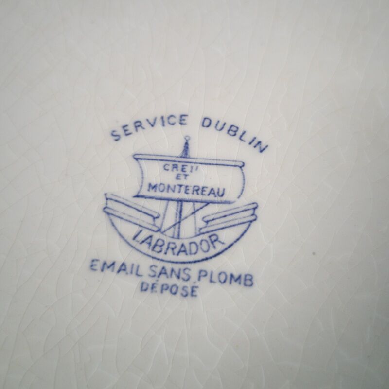 Creil and Montereau oval dish - Dublin service