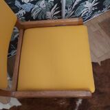 Chair in elm and fabric, 50