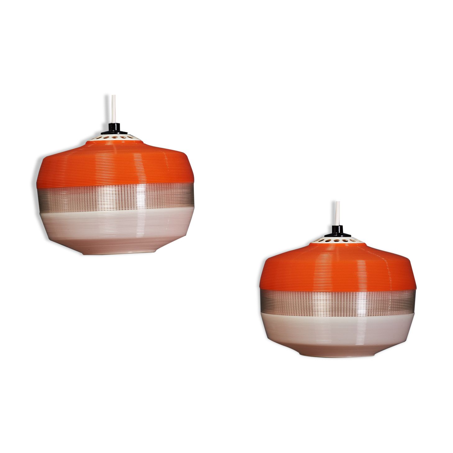 Vintage dutch pendant lamps, 1960s, set of 2
