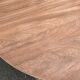Renovated round extendable farmhouse dining table made of solid wood, 115cm.