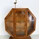Unique octagonal Art Deco display cabinet from England.