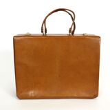 Set three vintage leather suitcases