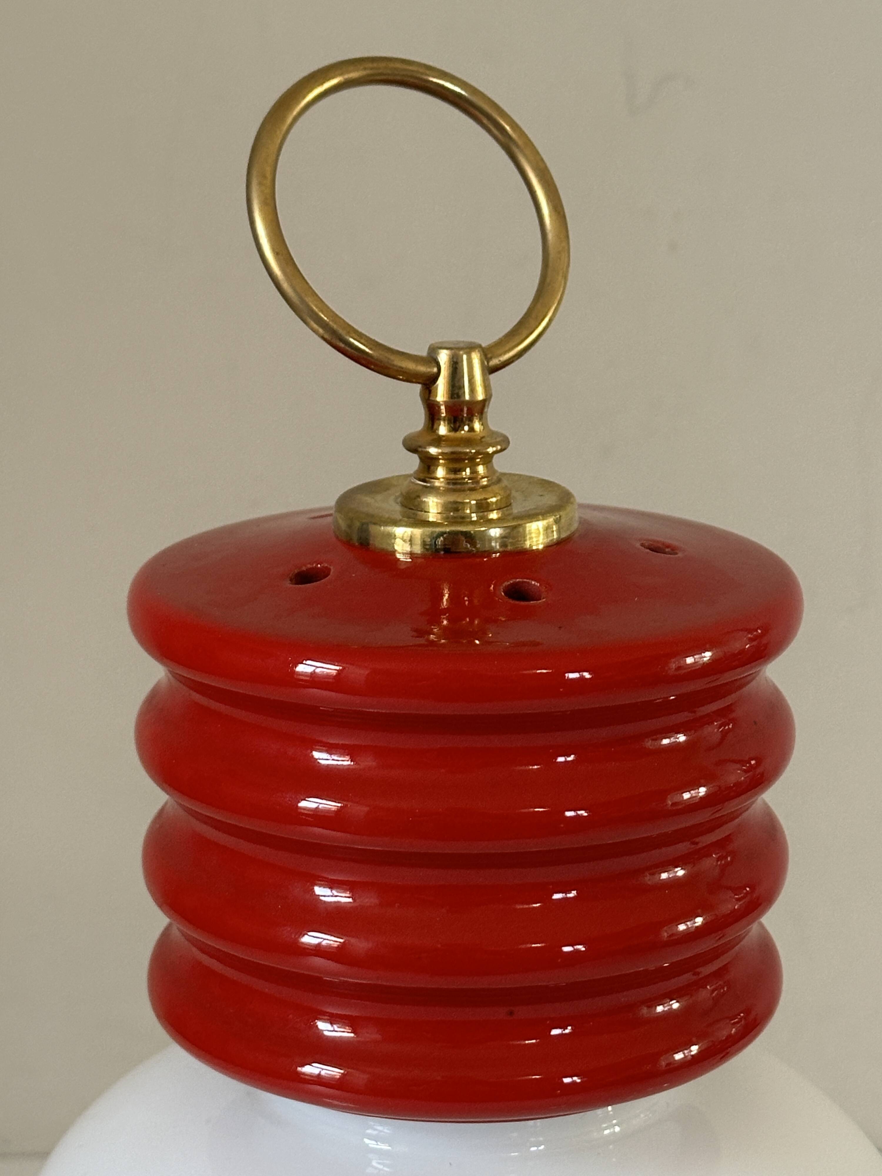Vintage 70s ceramic design lantern lamp