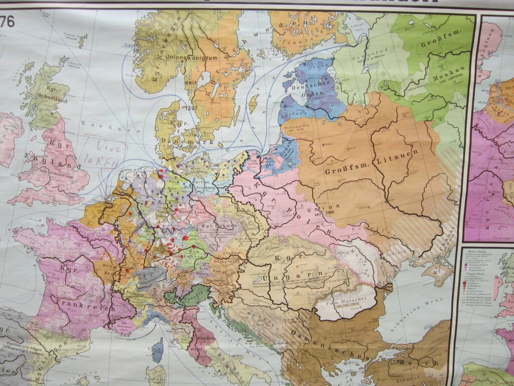 Grande carte scolaire allemande Westermann