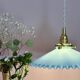 Suspension abat-jour vintage en opaline bleue