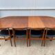 Scandinavian extendable oval table in teak year 1960 NF