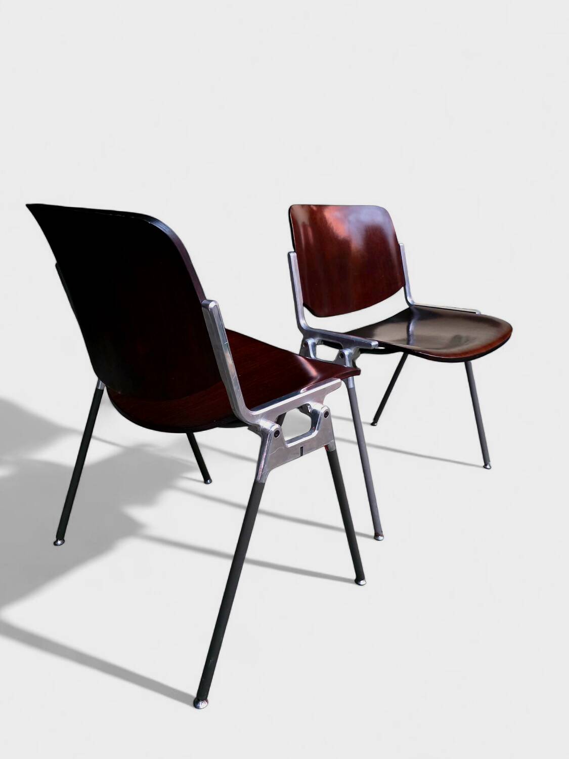 Set of 4 DSC 106 chairs by G. Piretti for Castelli - Circa 1960