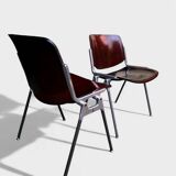 Set of 4 DSC 106 chairs by G. Piretti for Castelli - Circa 1960