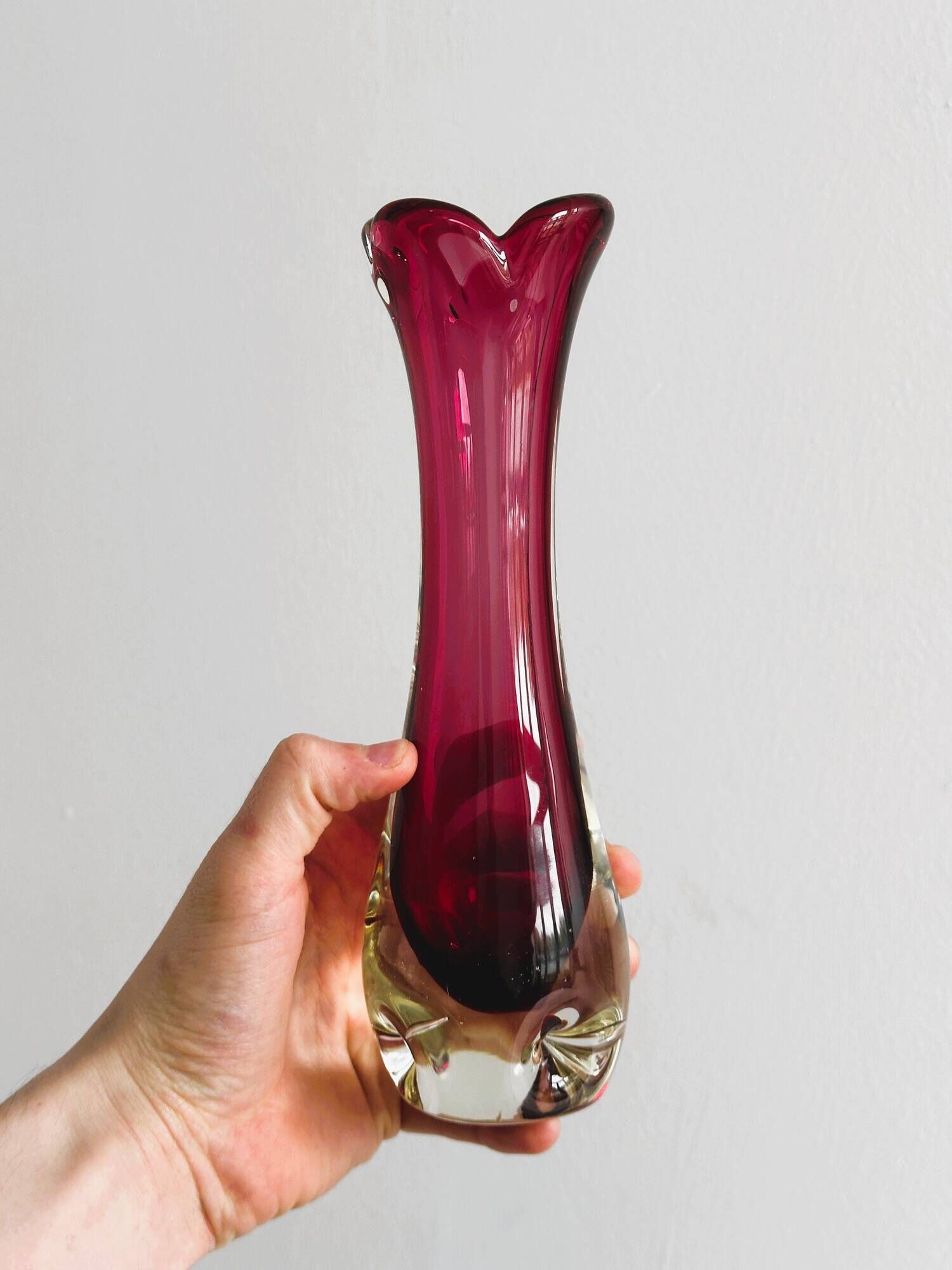 Murano glass vase Chambord Fratelli Toso.