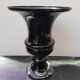 Old Medici Shape Vase Black & Transparent Multilayer Glass Vintage