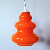 70s orange opaline pendant light