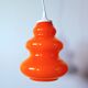 Suspension en opaline orange 70s