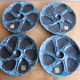 Set of 4 Cyclope oyster plates – Émaux des Glaciers
