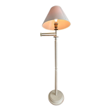 Roche Bobois bleached wooden floor lamp and ivory fabric lampshade